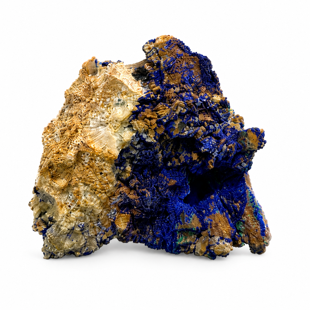 Azurite on Matrix Natural Mineral Specimen