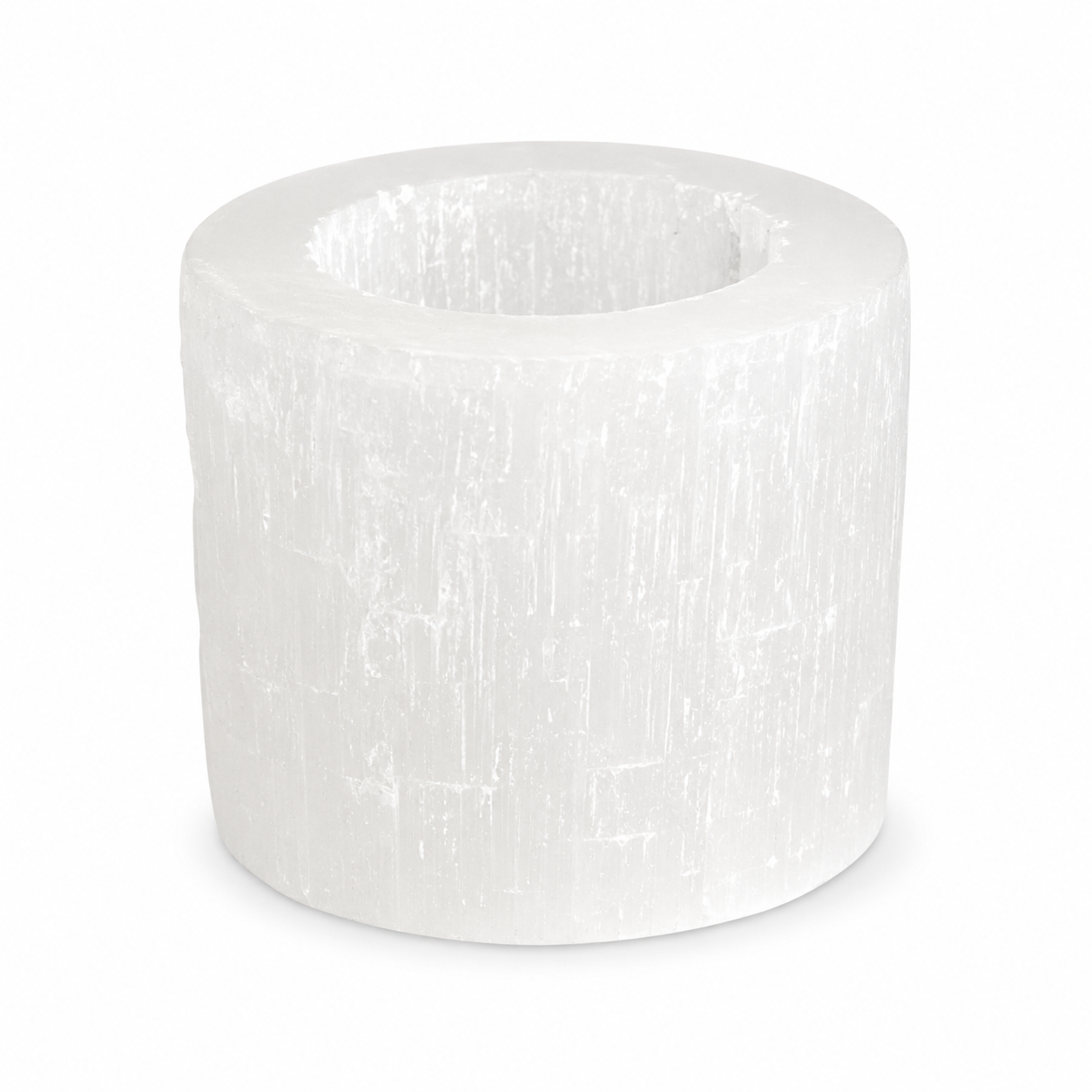 Selenite Tea Light Candle Holder