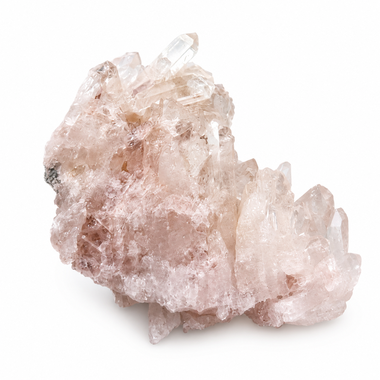Pink Quartz Crystal Cluster