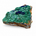 Malachite & Azurite on Matrix Natural Mineral