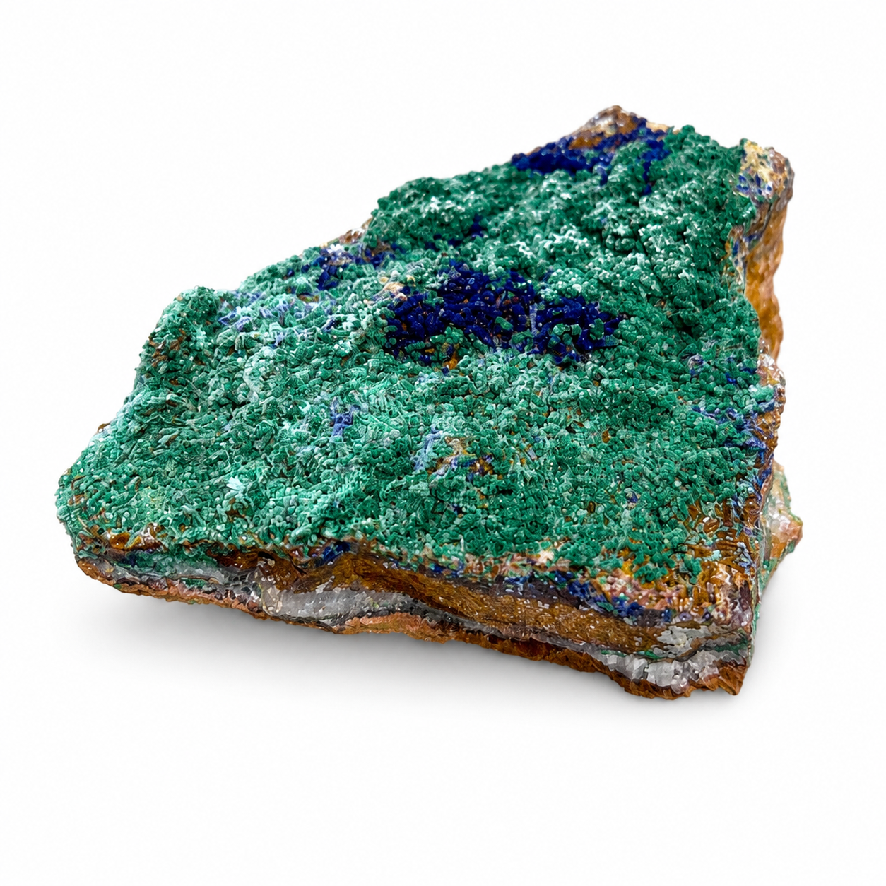 Malachite & Azurite on Matrix Natural Mineral