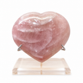 Rose Quartz Heart on Display Stand