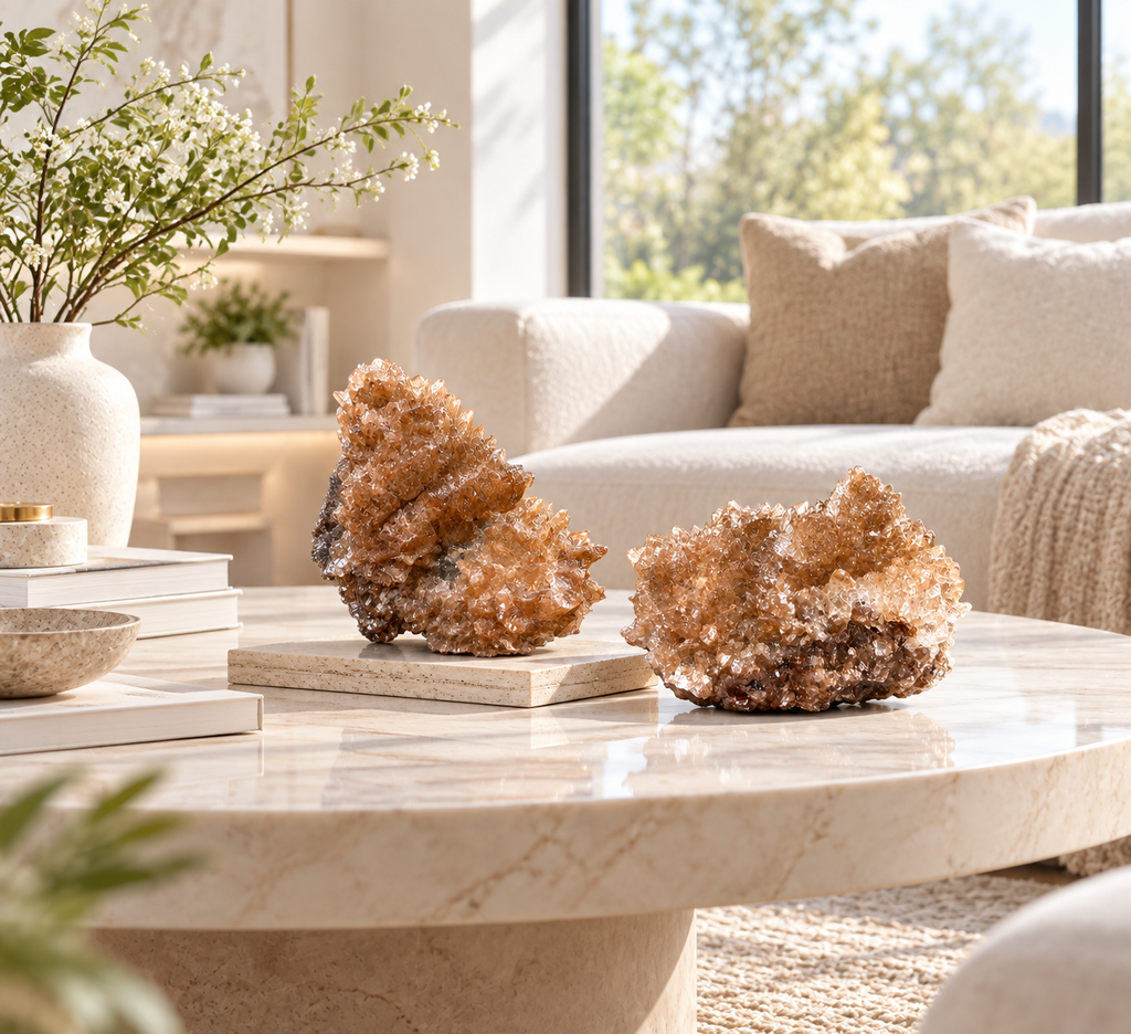 Brown Druzy Crystal Cluster
