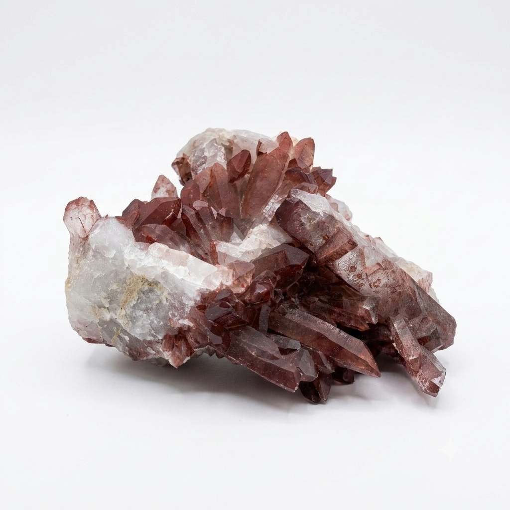 Large Red Hematoid Quartz Cluster