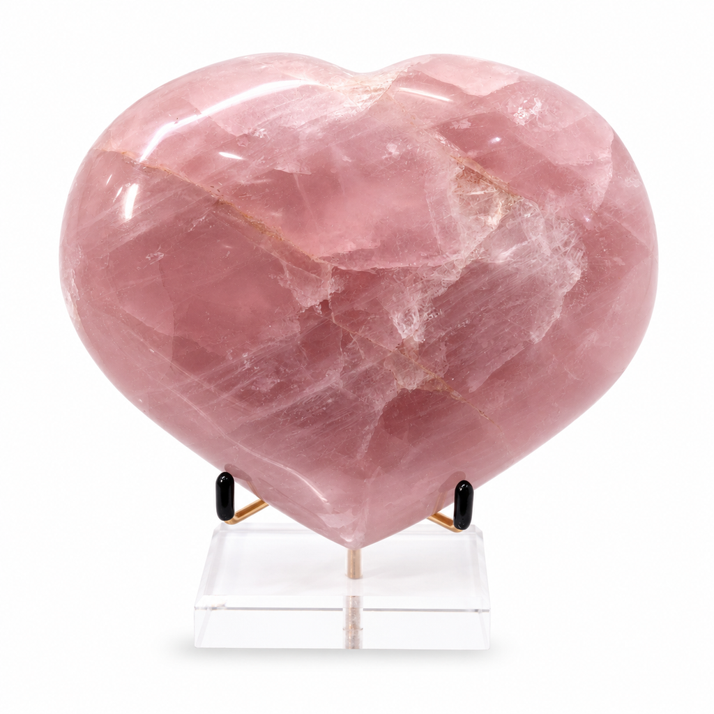 Rose Quartz Polished Heart