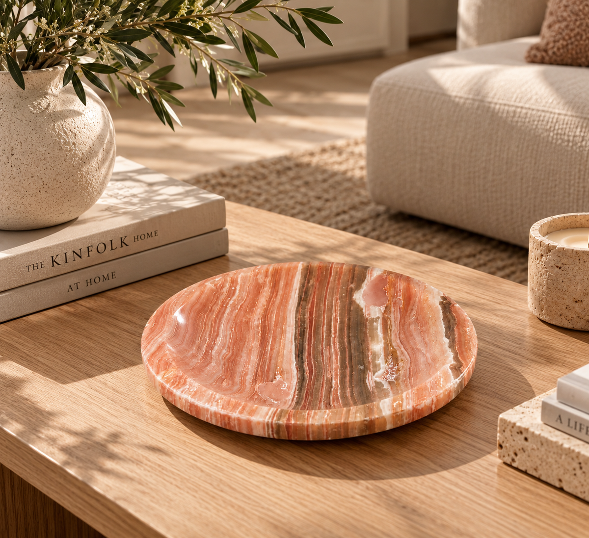 Banded Onyx Bowl – Polished Natural Stone