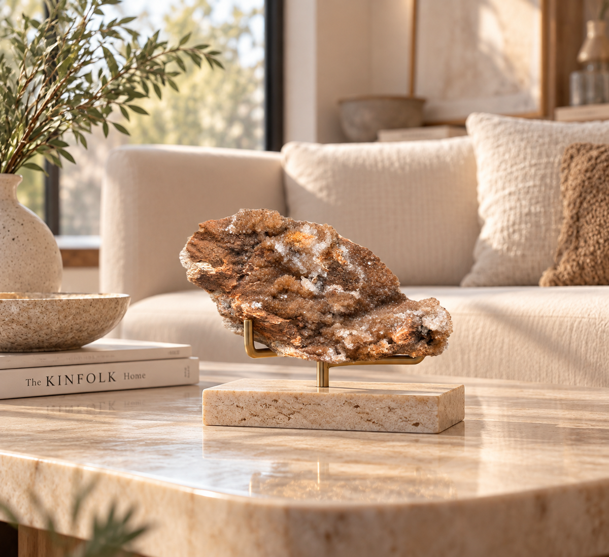 Brown Druzy Crystal Specimen