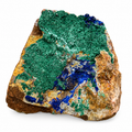 Malachite & Azurite on Matrix Natural Mineral Specimen