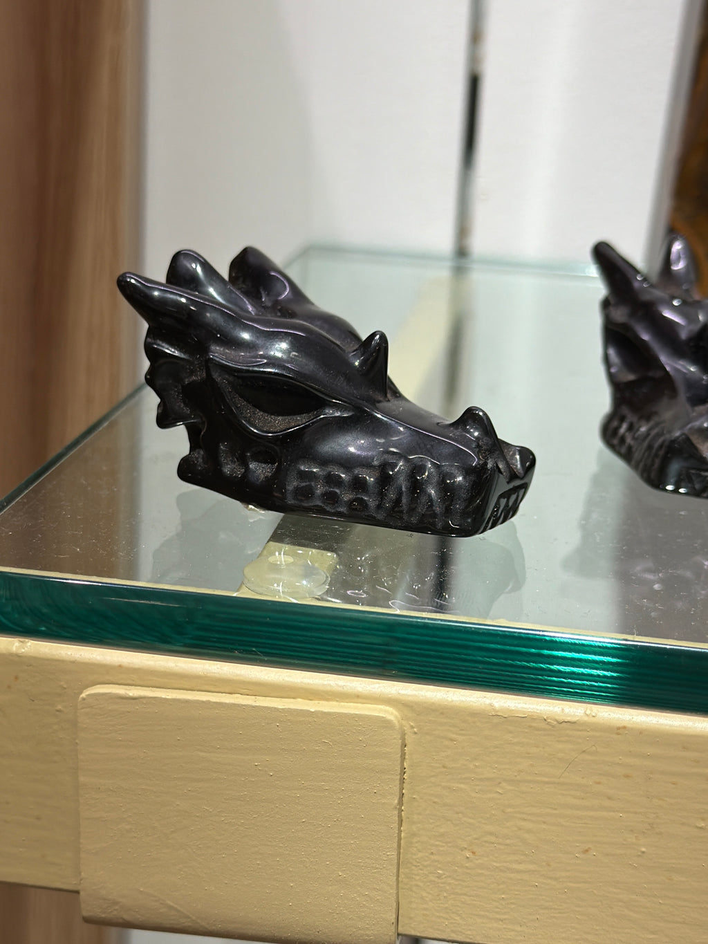 Black Obsidian Dragon Head
