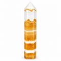 Orange Banded Calcite Crystal Tower