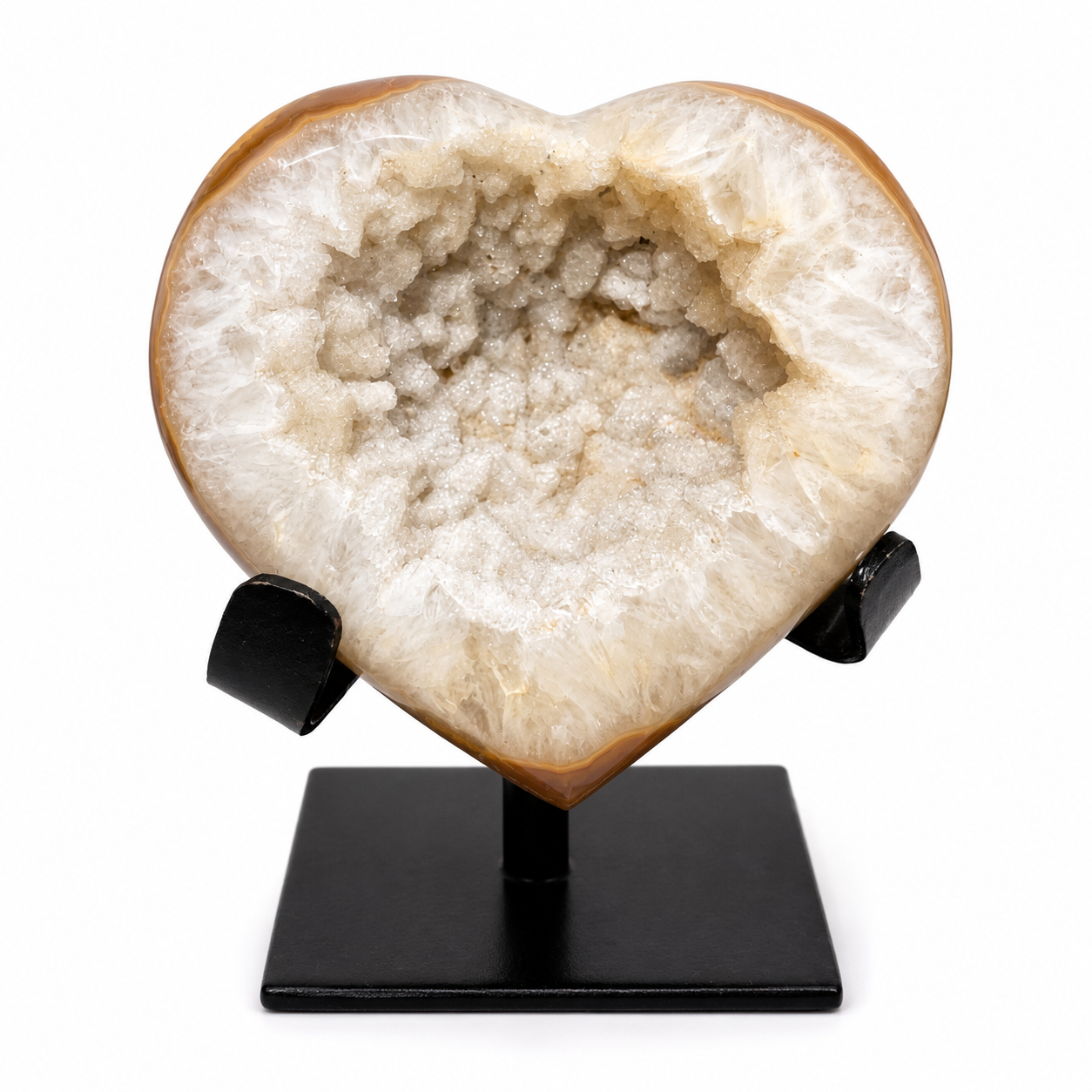 Druzy Agate Geode Heart