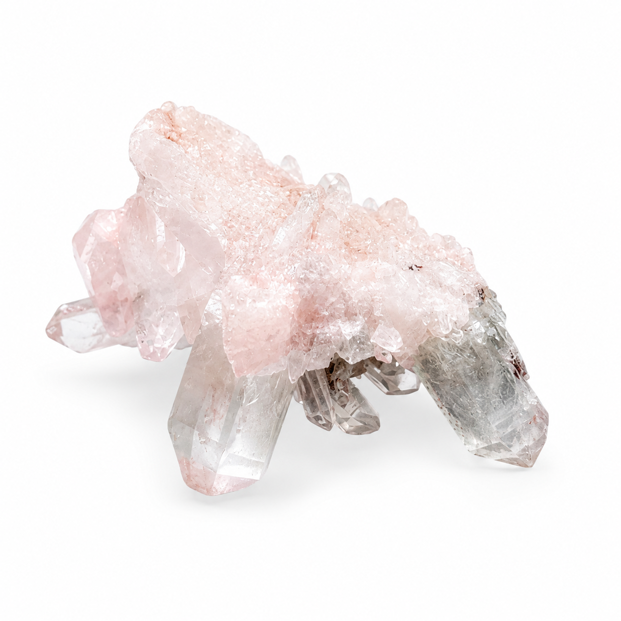 Pink Quartz Crystal Cluster