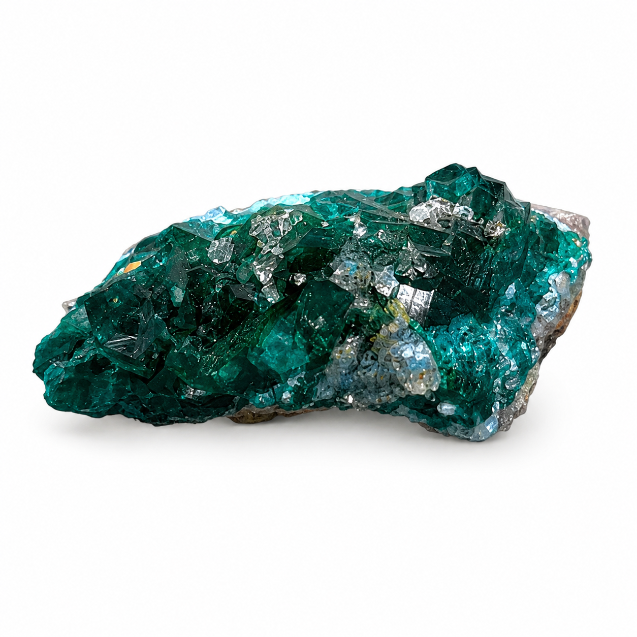 Dioptase Crystal Cluster on Matrix