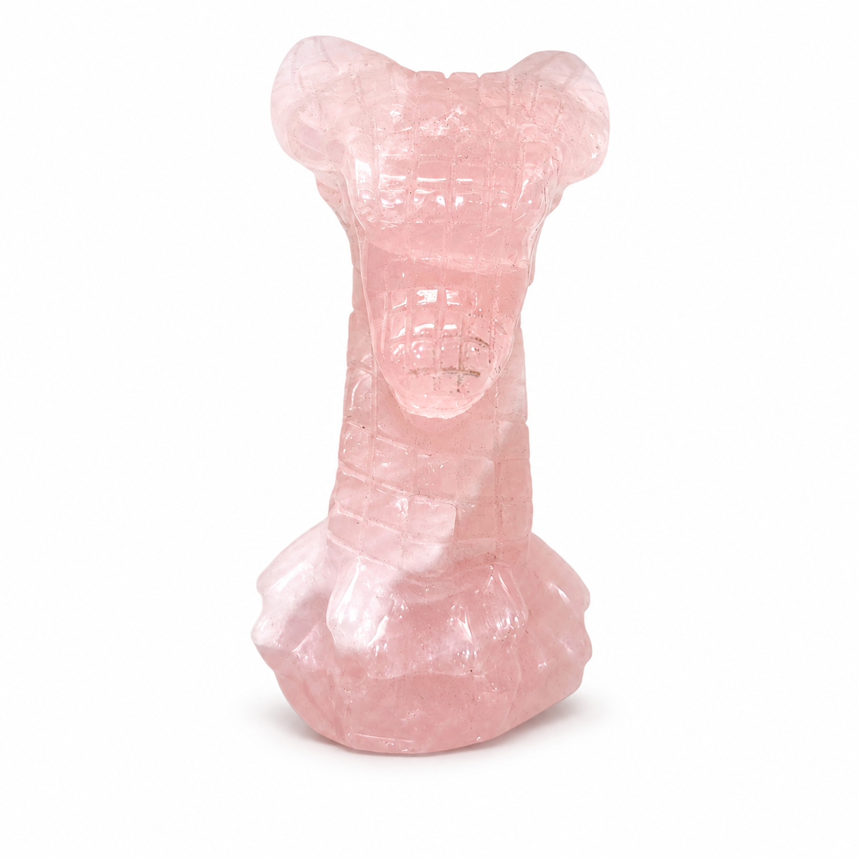 Rose Quartz Dragon Carving