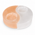 Yin Yang Selenite Candle Holder Set