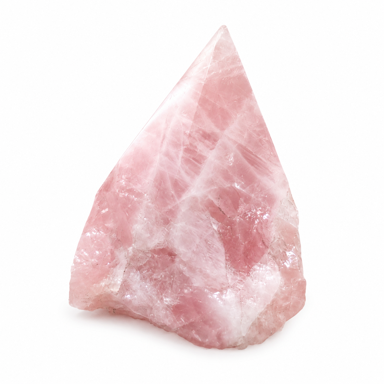 Rose Quartz Semi-Polished Point