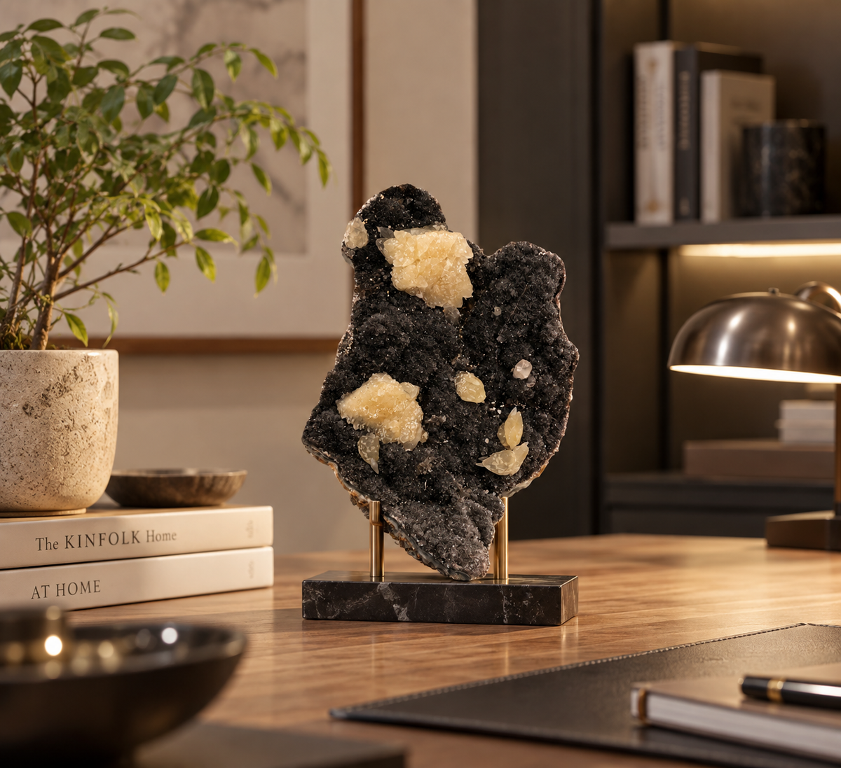 Calcite with Druzy Quartz – Mineral Specimen