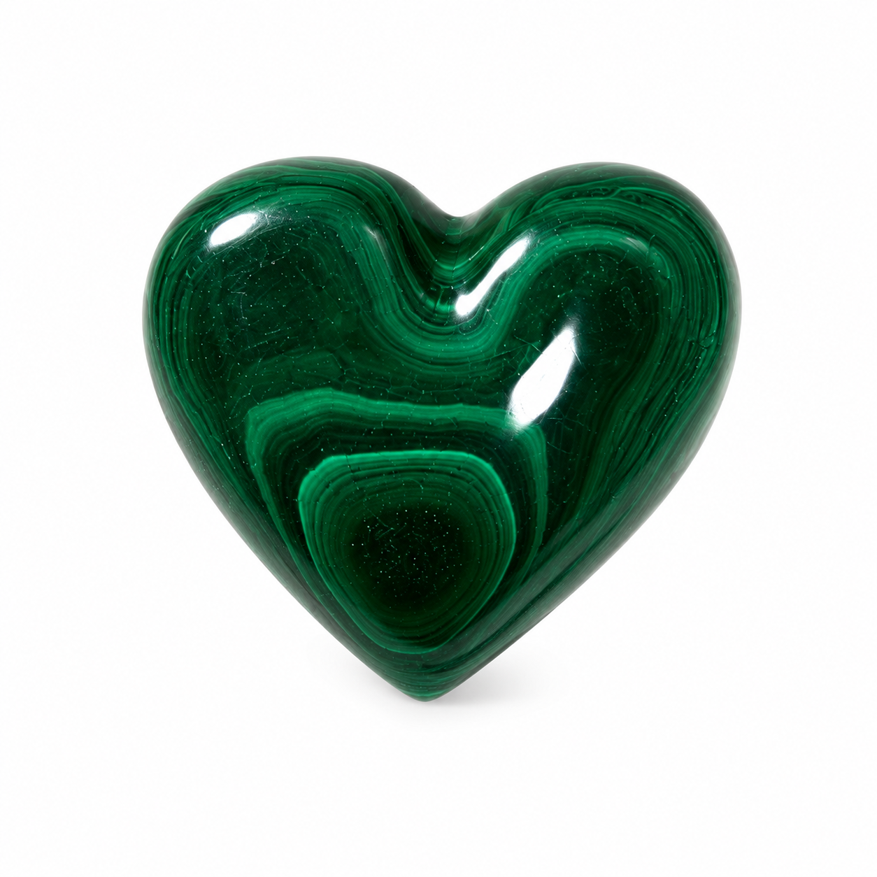Malachite Heart – Polished Natural Crystal