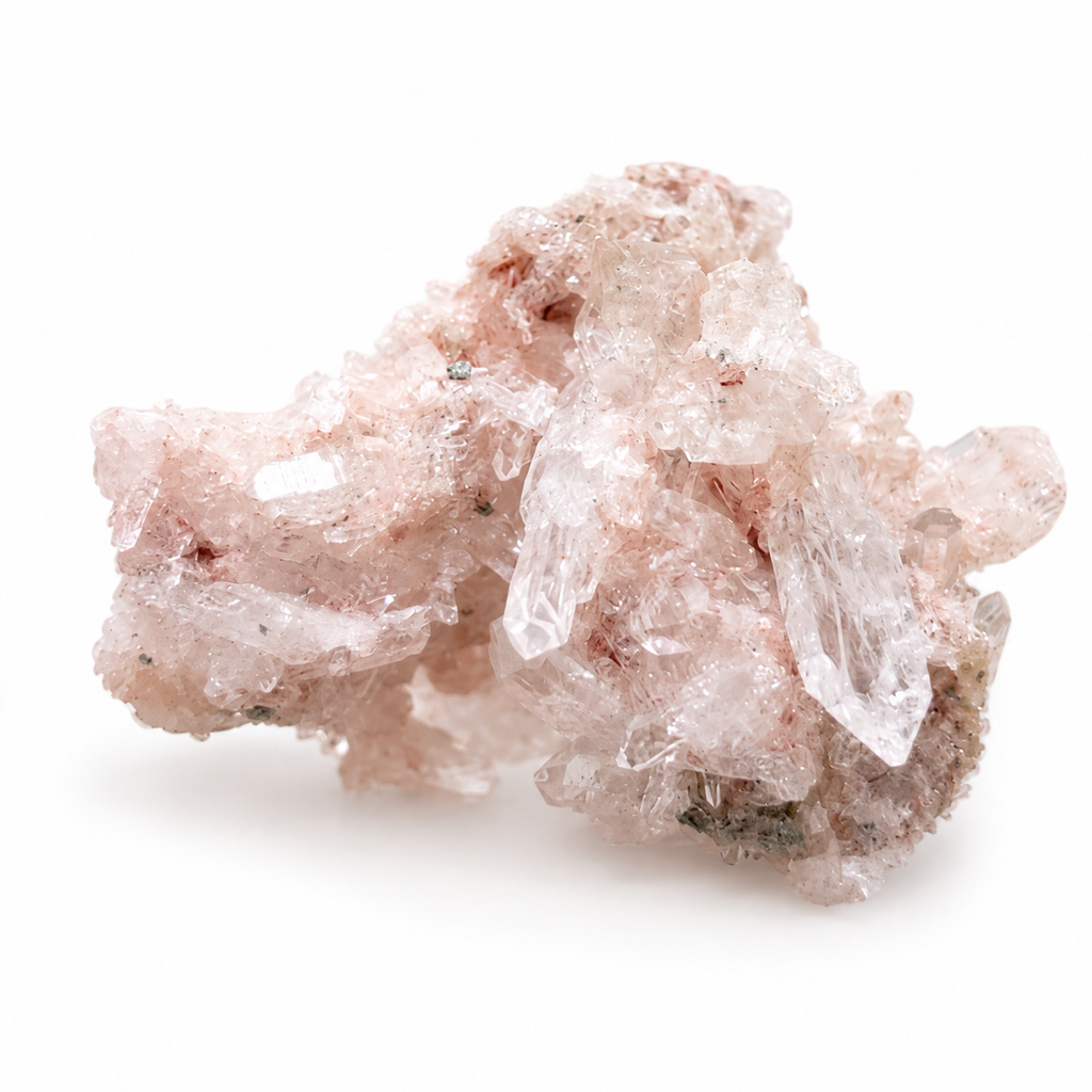 Pink Quartz Crystal Cluster