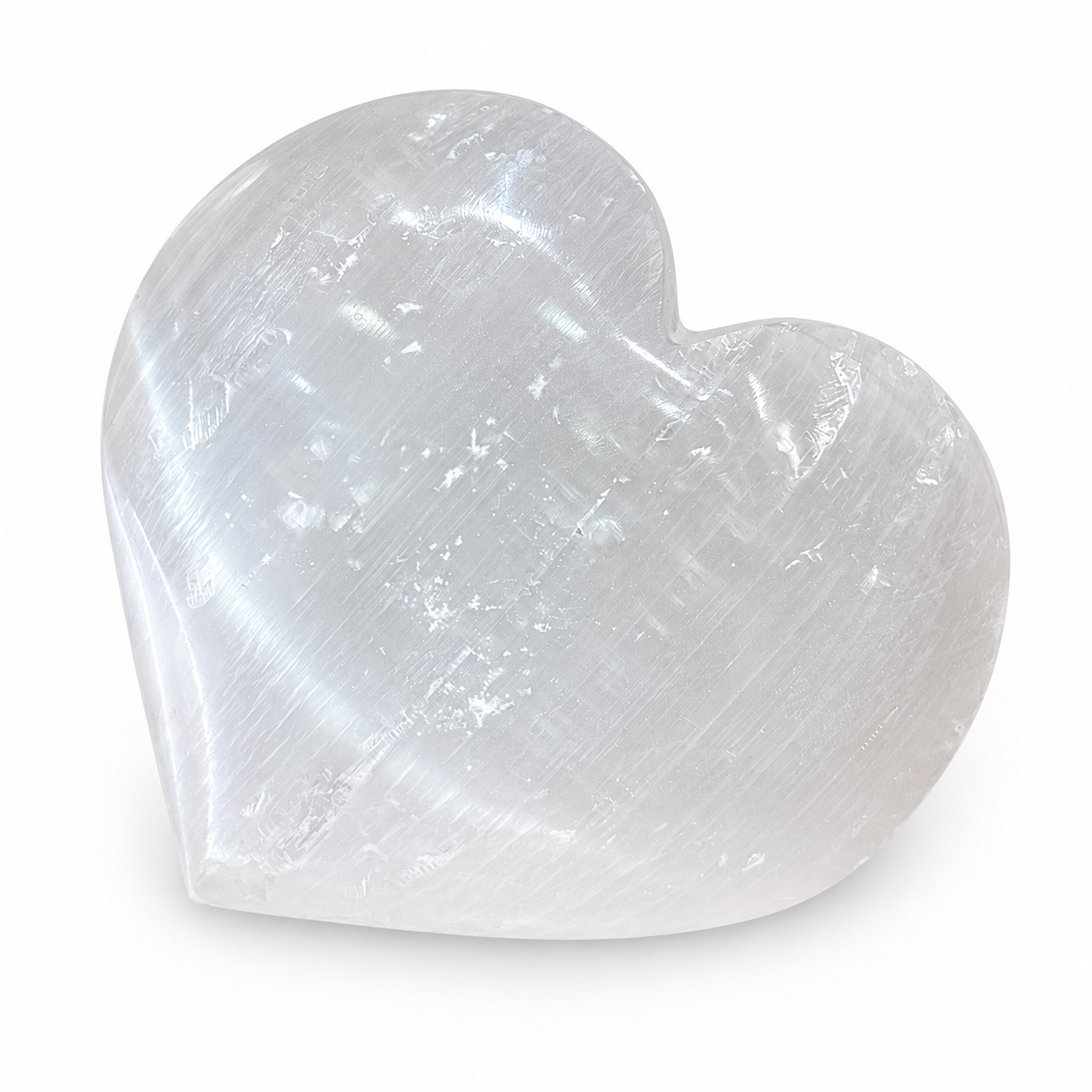 Natural Polished Selenite Heart
