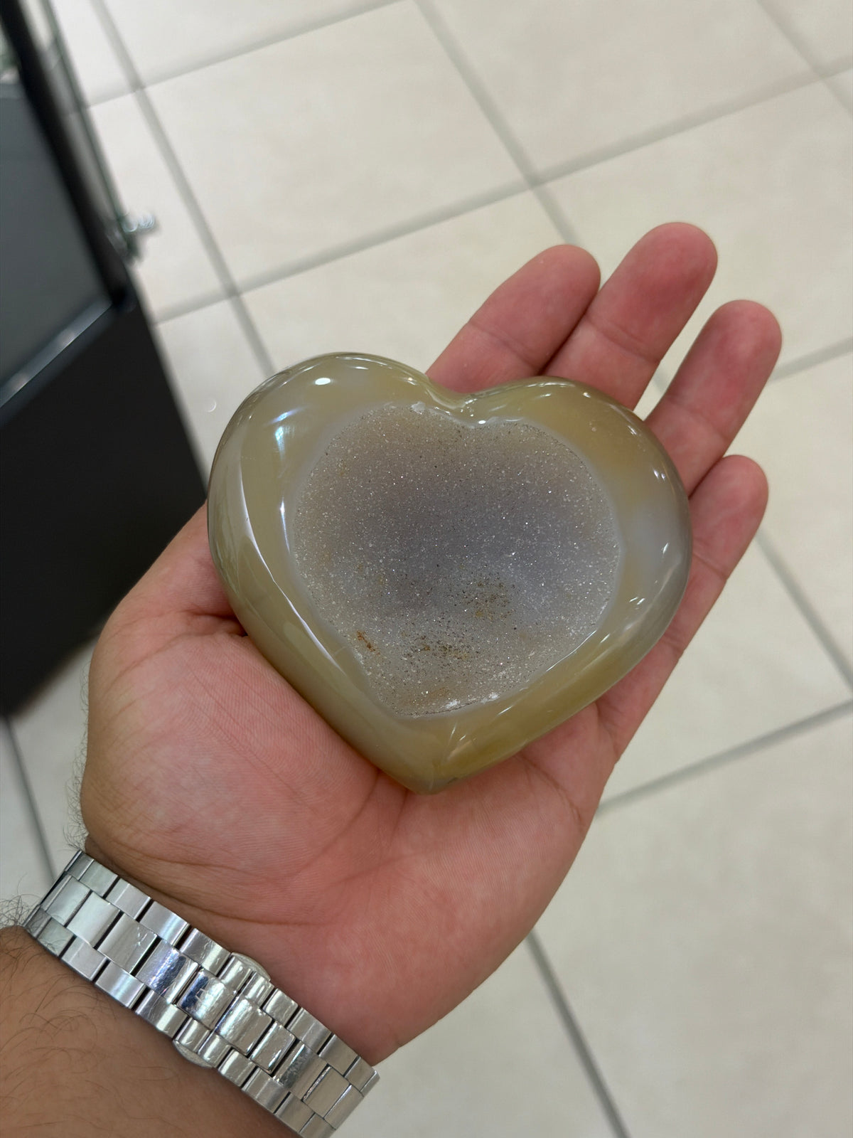 Druzy Agate Heart