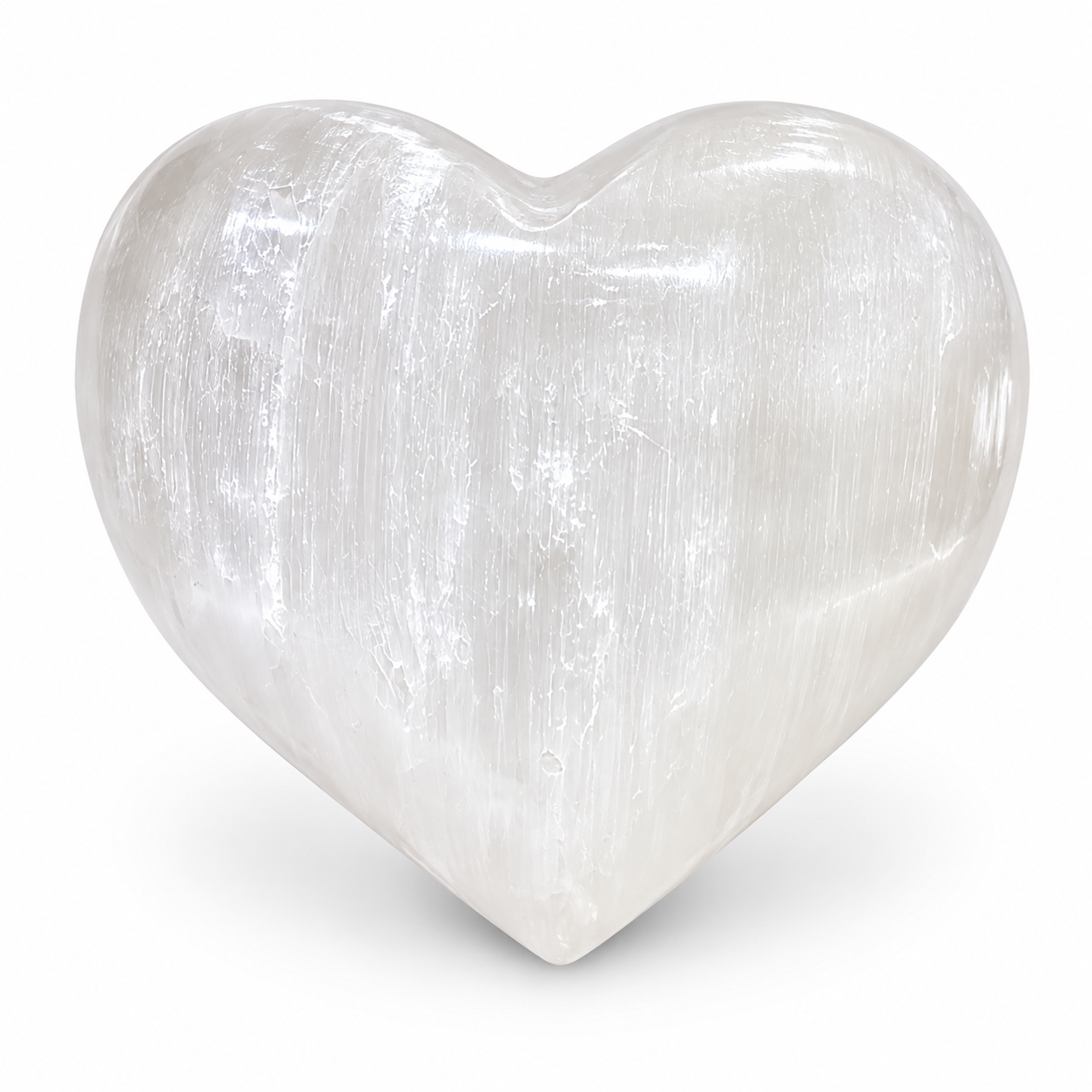 Natural Polished Selenite Heart