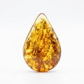 Natural Amber Teardrop Cabochon