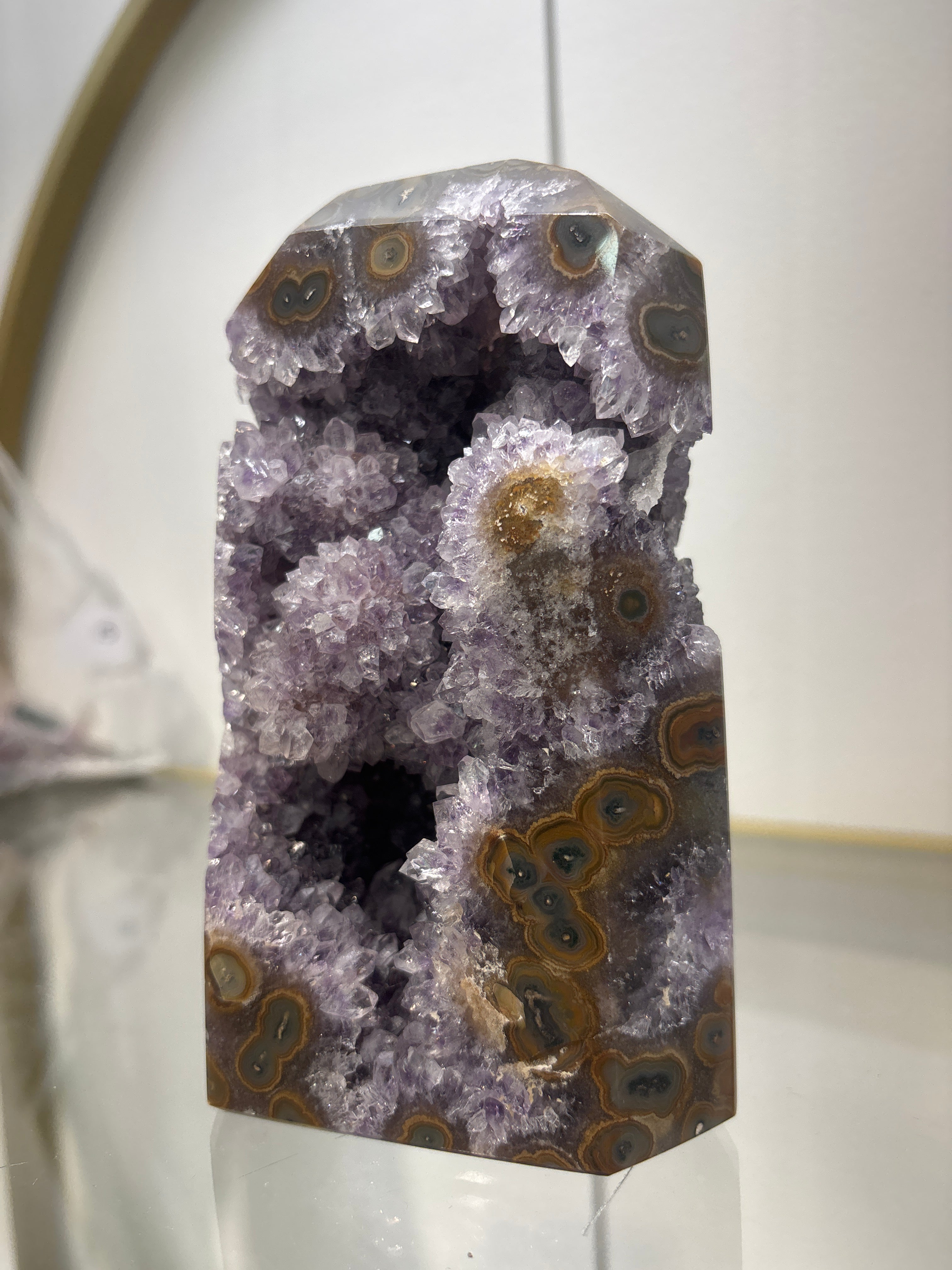Amethyst agate cluster tower 44