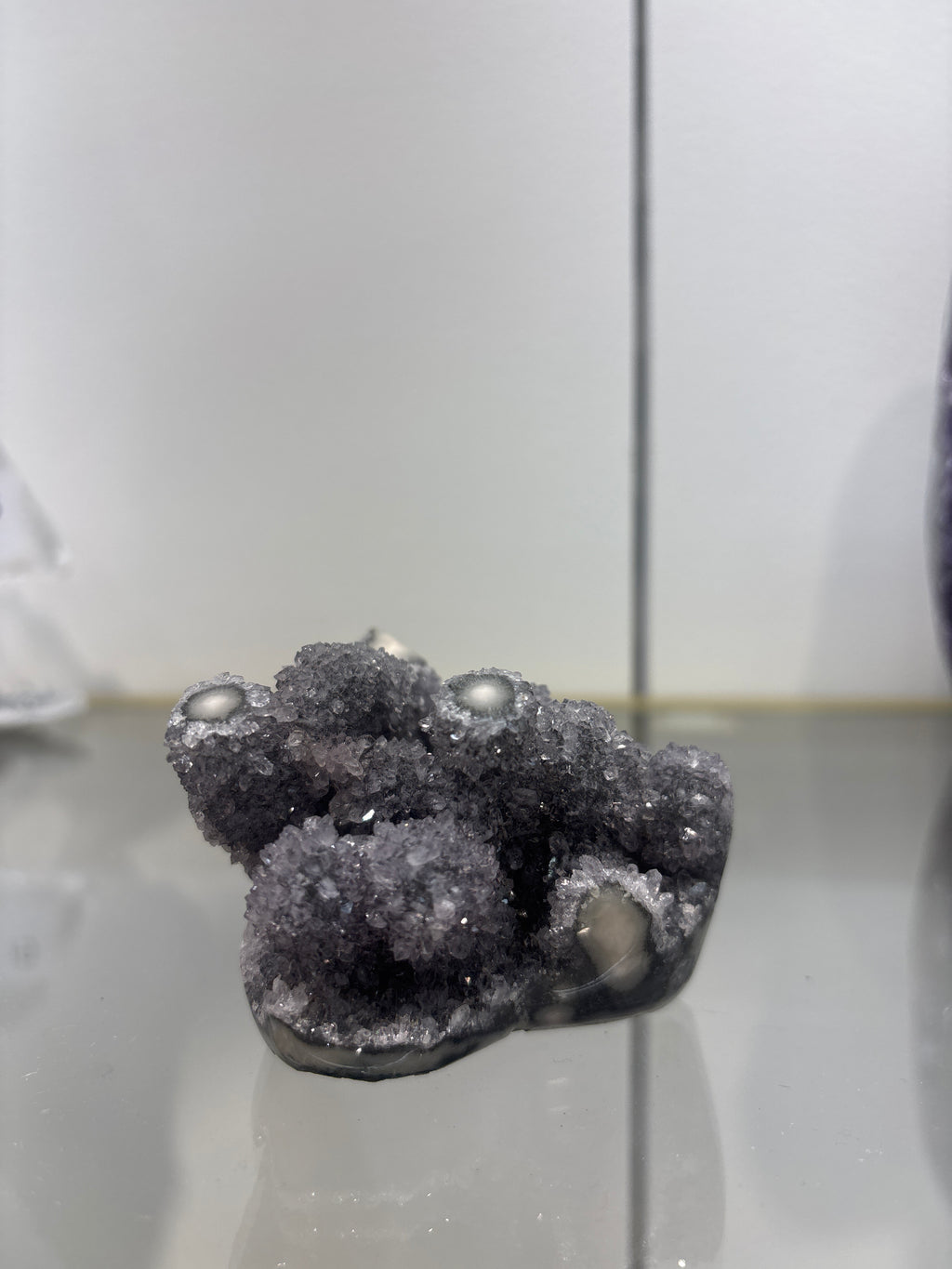Grey Stalactite Amethyst Heart Small 16