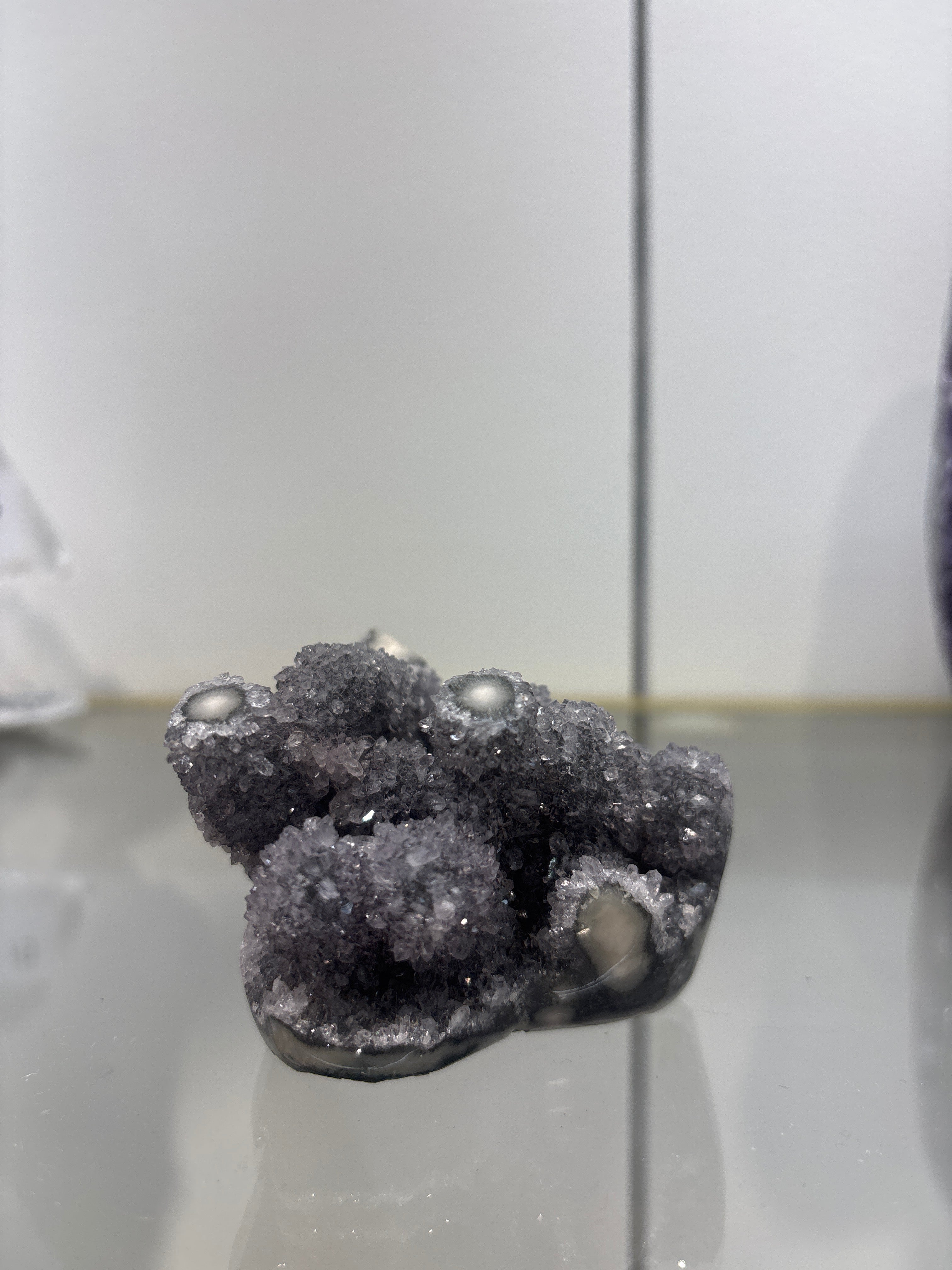 Grey Stalactite Amethyst Heart Small 16