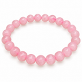 Natural Brazilian Rose Quartz Beaded 8mm Bracelet