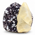 Amethyst with Calcite