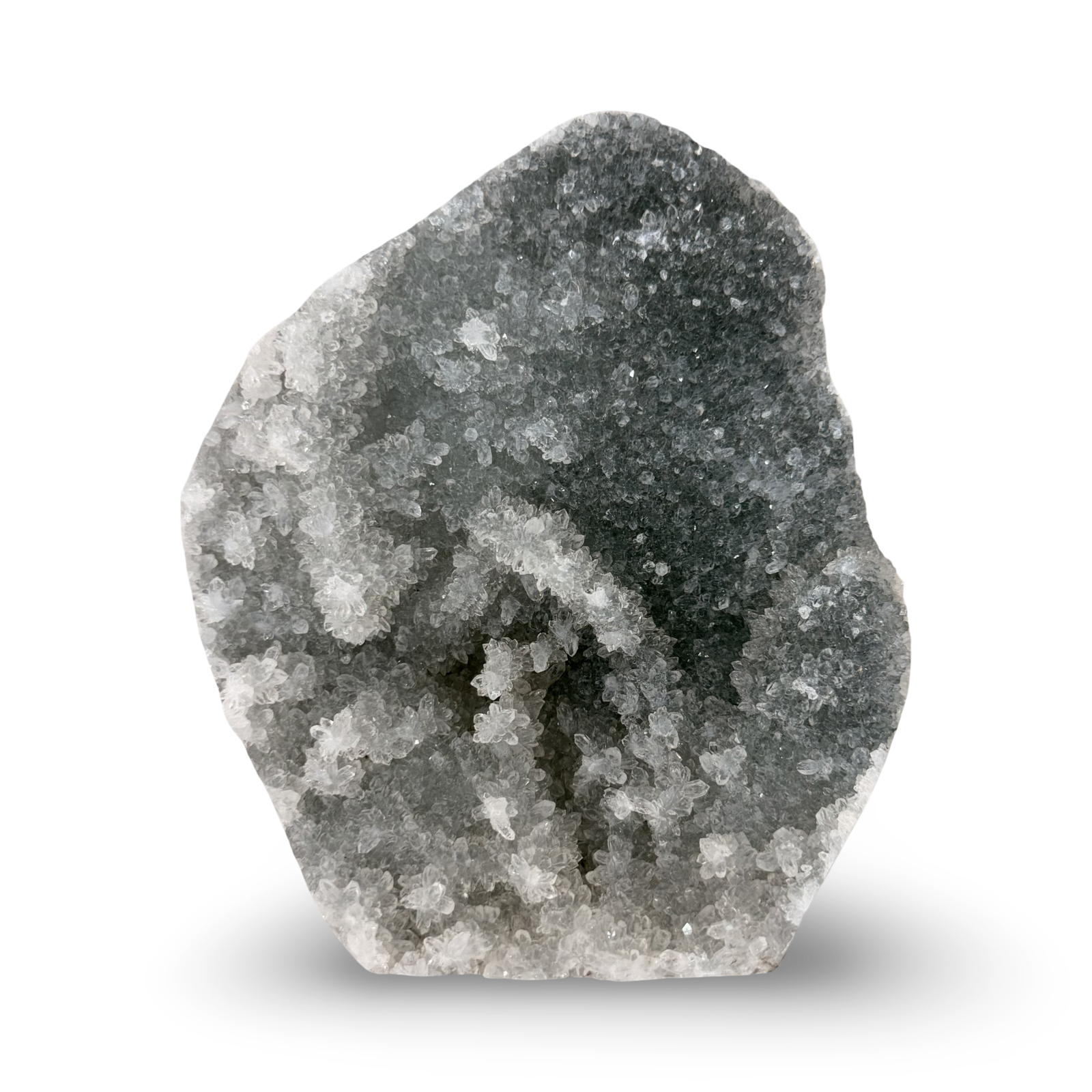 Grey & Green Druzy Amethyst Cutbase