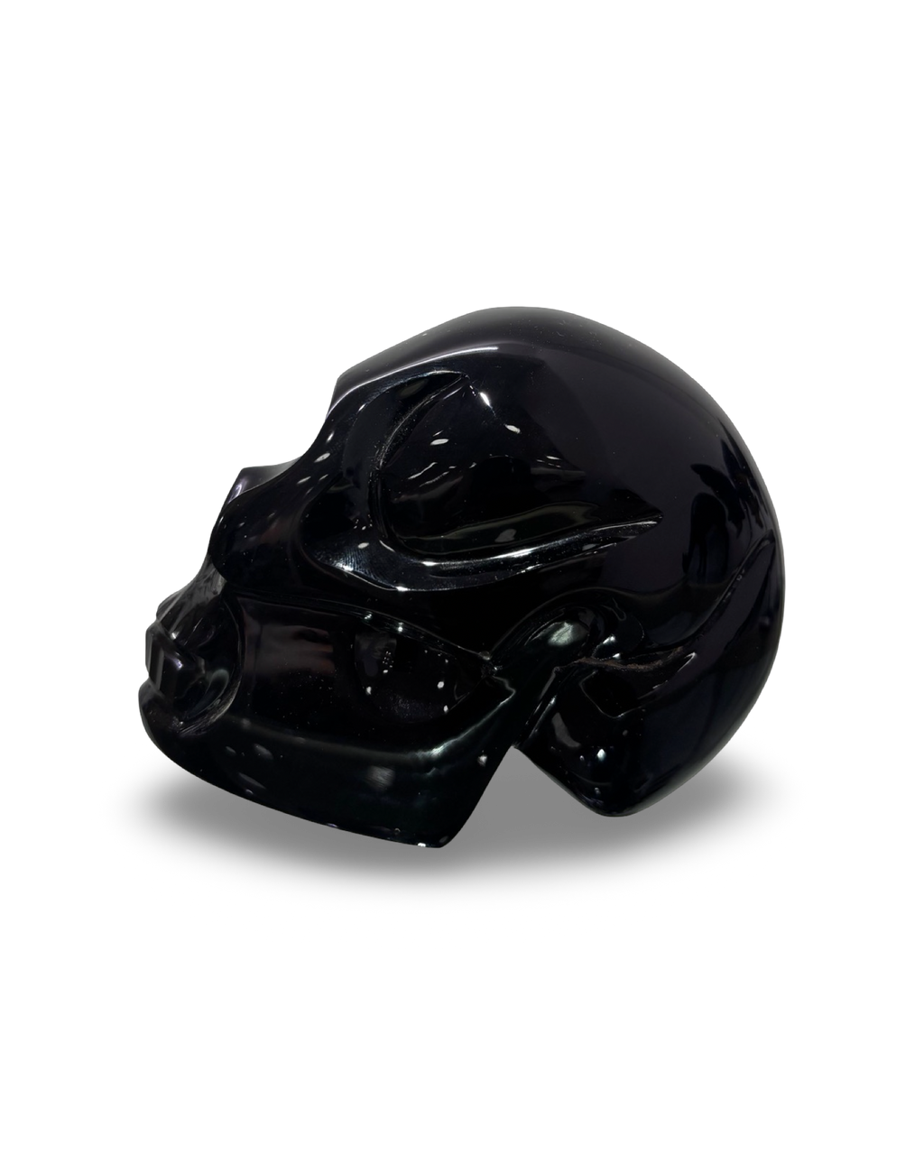 Black Obsidian Skull Carving
