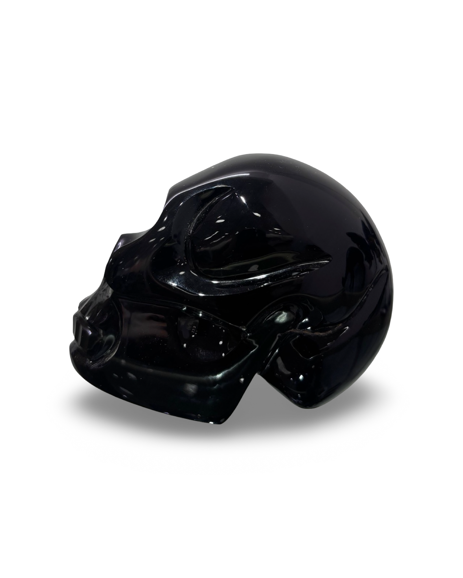 Black Obsidian Skull Carving