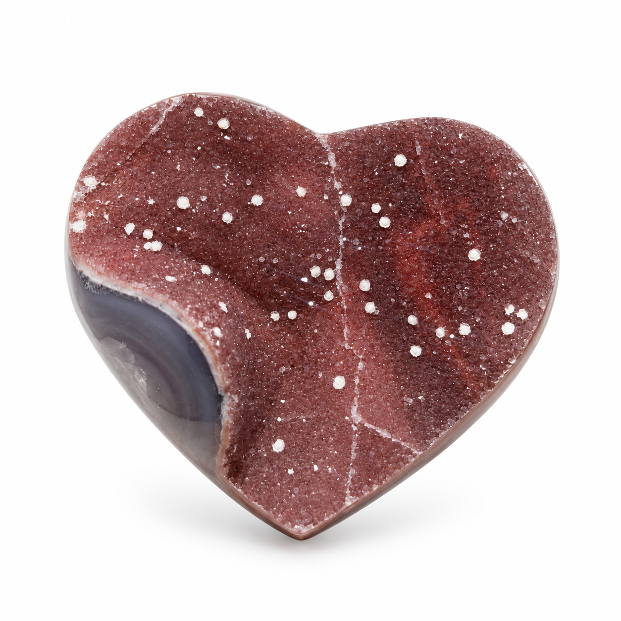 Druzy Agate Heart