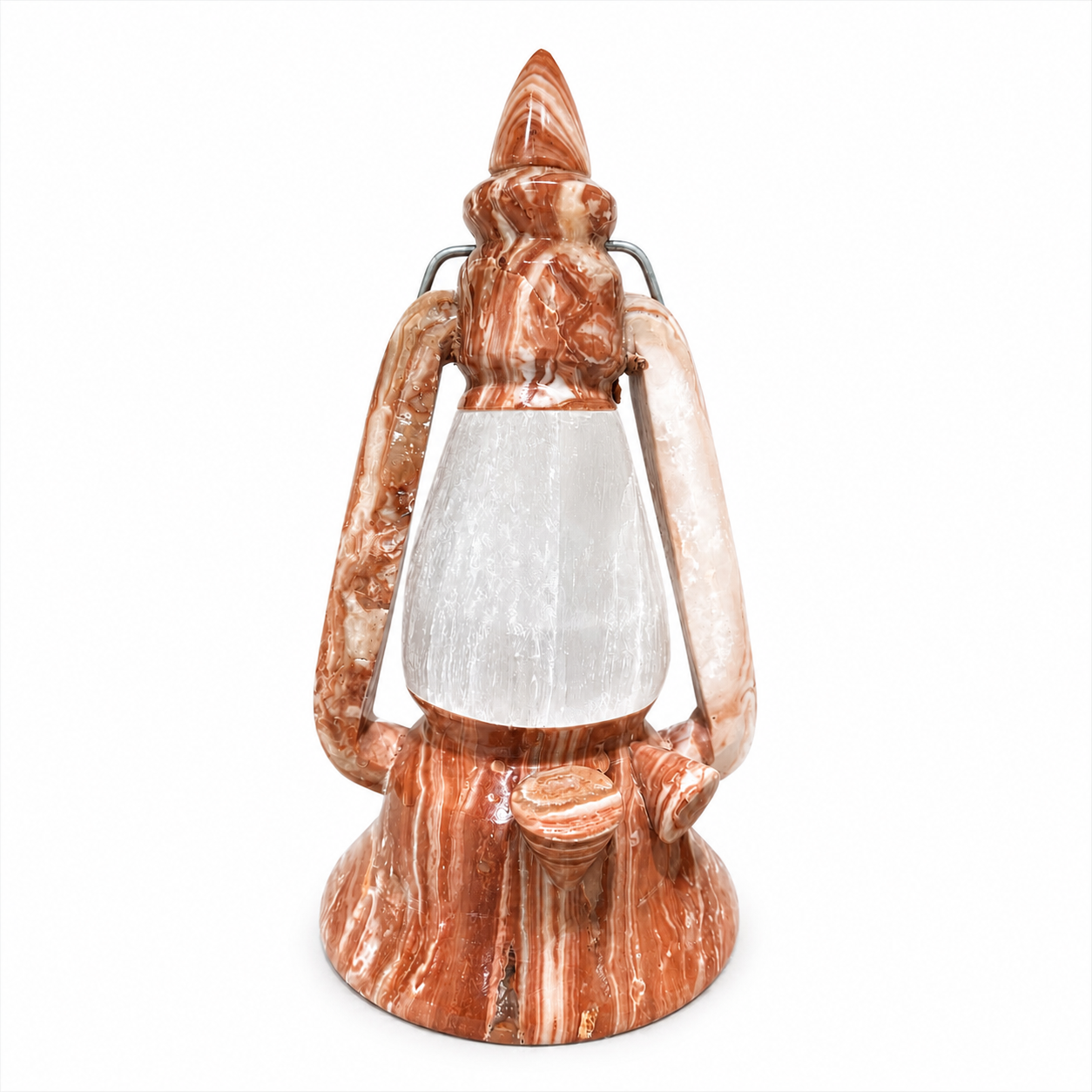 Banded Calcite & Selenite Crystal Lantern