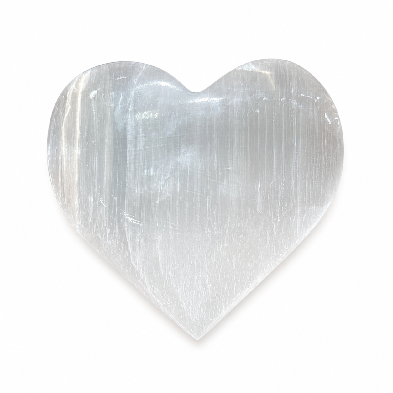 Natural Polished Selenite Heart