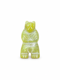 Hand-Carved Green Serpentine Crystal Bear Fetish