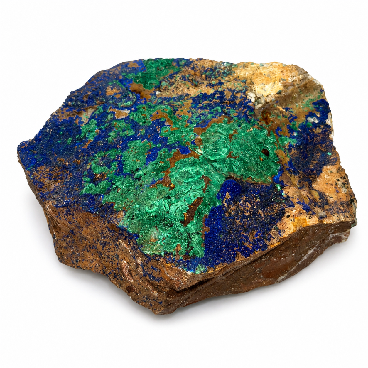Azurite & Malachite on Matrix