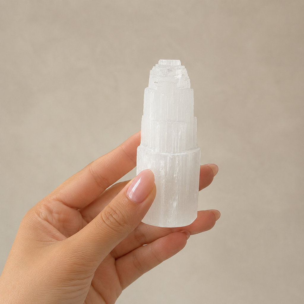Selenite Tower (Satin Spar) - 4 Inch