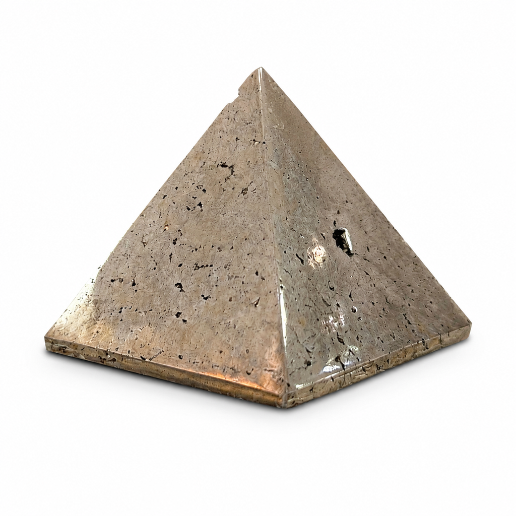 Natural Peruvian Pyrite Pyramid – Hand-Carved Huanzala Pyrite
