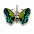 Sterling silver real butterfly wing pendant