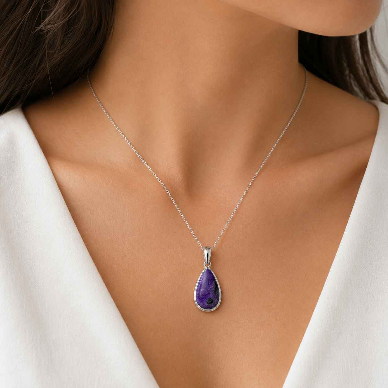Sugilite 925 Silver Pendant