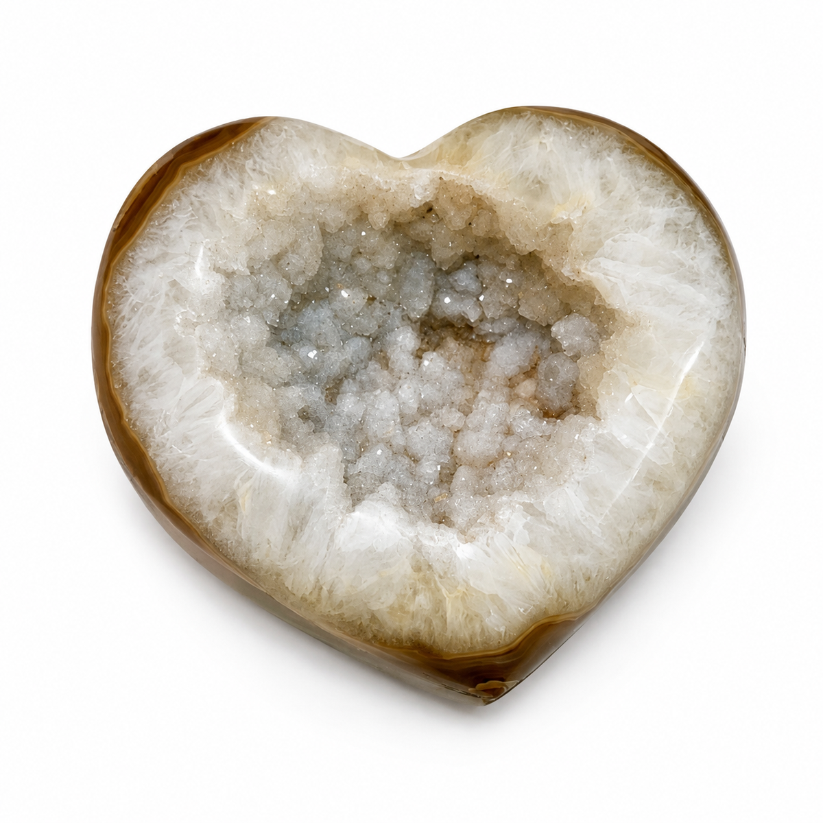 Druzy Agate Geode Heart
