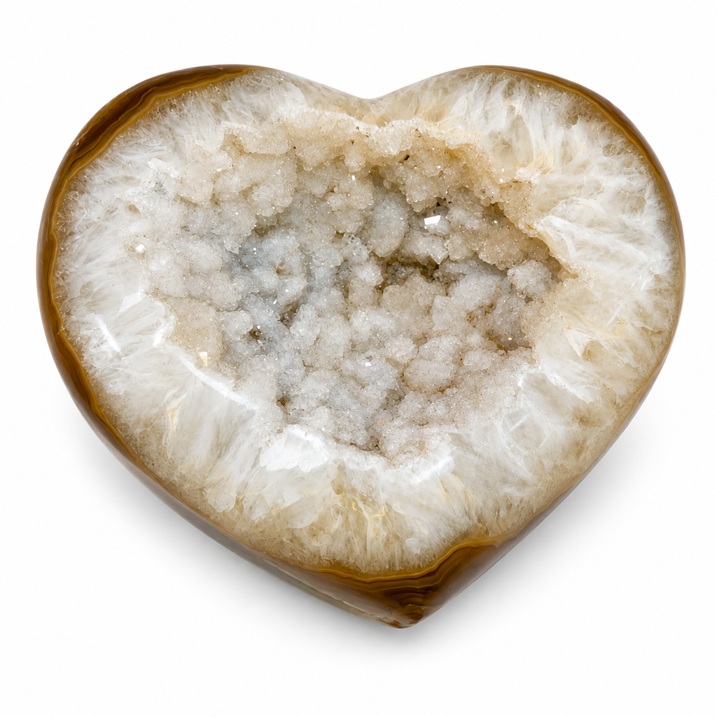 Druzy Agate Geode Heart