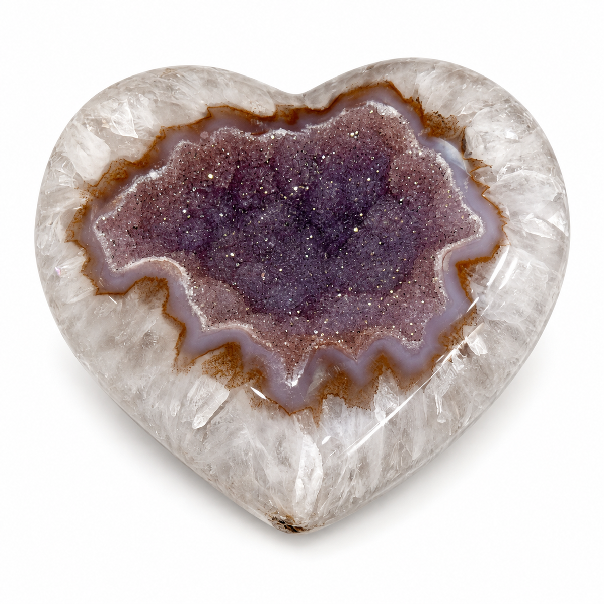 Druzy Amethyst & Quartz Heart