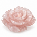 Rose Quartz Rose Carving