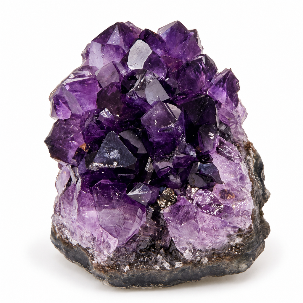 Premium Uruguayan Amethyst Crystal Cluster – Deep Grape Jelly Purple