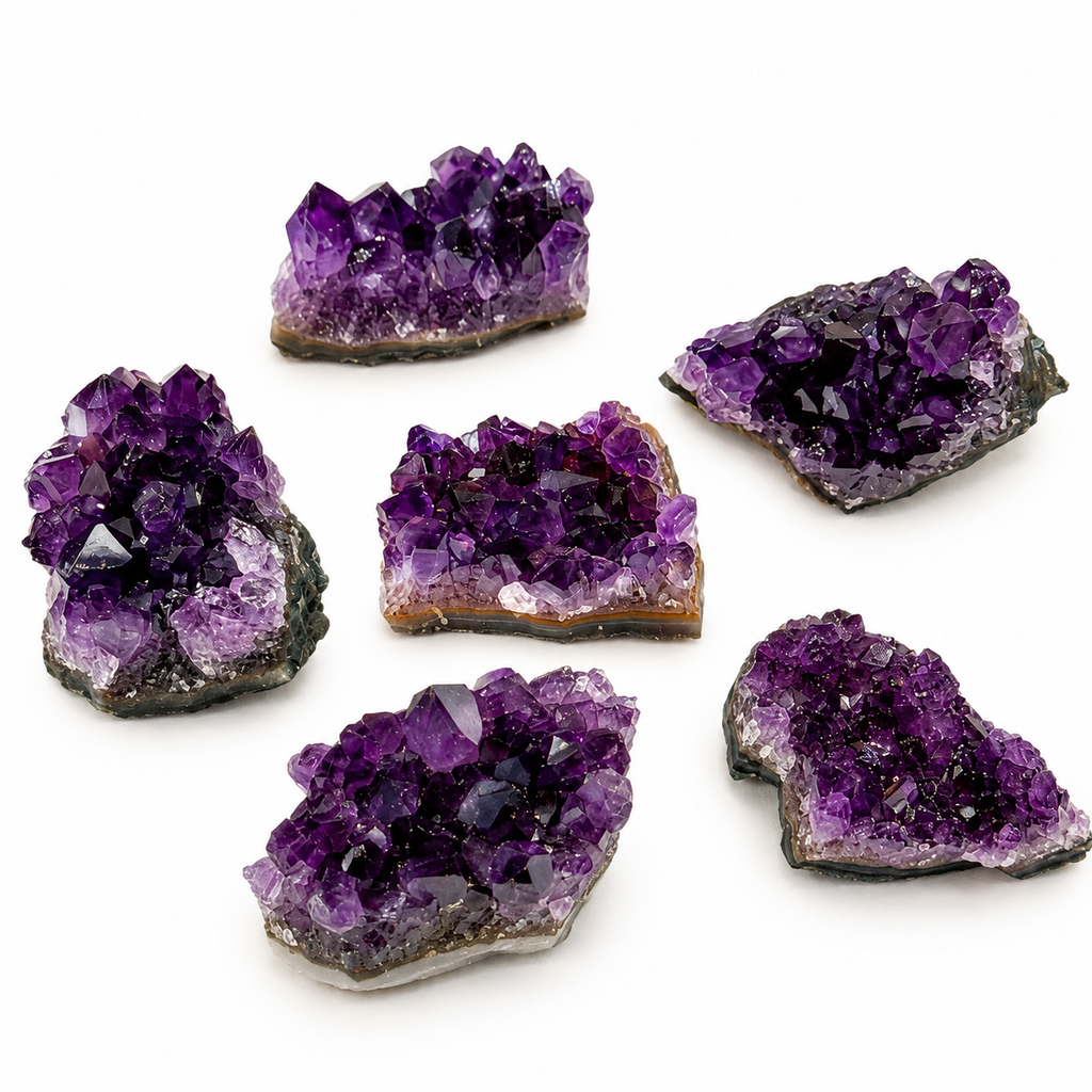 Premium Uruguayan Amethyst Crystal Cluster – Deep Grape Jelly Purple